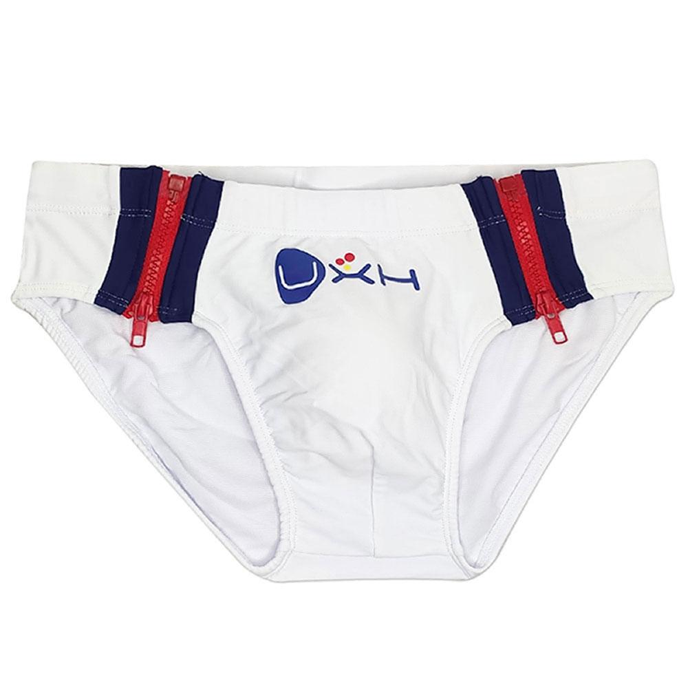 Offener Reißverschluss Regenbogen Herren Slip Sexy Badeanzug für Männer Surfen Bademode Low-Rise