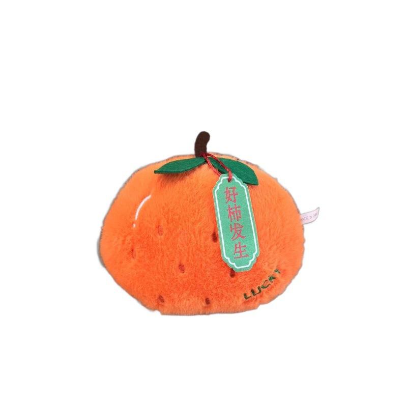 Cute little persimmon wedding event sprinkling doll good persimmon occurrence plush toy eight inch fruit grab machine doll