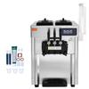 Commercial Soft Serve Ice Cream Machine Maker 18-28 L/H Yield 3-Flavor