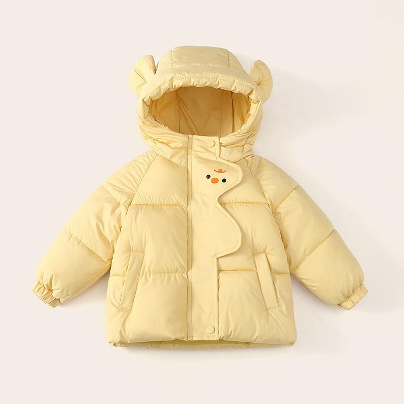2026 Kids Thick Cotton Padded Jacket Toddlers Warm Hooded Outerwear Winter Unisex Baby Coat