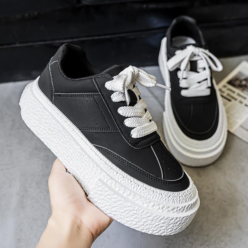 Nuevas zapatillas de skate clásicas de moda para hombre, de suela gruesa y caña baja, cómodas zapatillas de baloncesto con suela suave