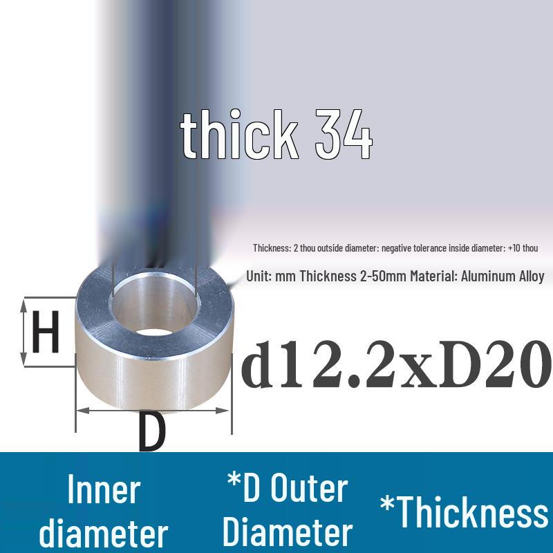 Außen-Ø 20mm Aluminiumlegierung Flache Unterlegscheibe Abstandshalter mit M6/M8/M10/M12 Innenloch - Metallwellenbuchse Isoliersäule.