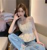 YUANYUAN Ruffled Summer Tucked Mini Perfect for Summer Size Women's Camisole, Camisole, Top, Underwear, Top, High-Waisted, Slimming, Retro, Stylish,