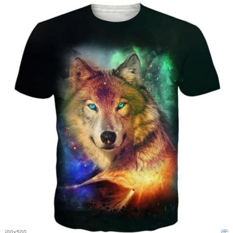 3D Digital bedrucktes Rundhals-T-Shirt für Herren Mode Kurzarm-T-Shirt