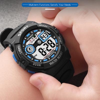 Electronic Watch Waterproof Display Fashionable Kids Multifunctional Digital LED Luminous Digital Watch