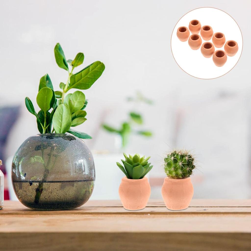 GANAZONO 16 pcs Mini Ceramic Flower Pot Small Clay Small Flower pots Mexican Decor Edible Clay Outdoor pots Ceramic Planter Pot Mini Terracotta