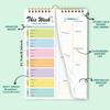 Spiralgebundener Mahlzeitenplaner-Block 52 Blatt Wöchentlicher Mahlzeitenplaner Einkaufsliste Küchengebrauch