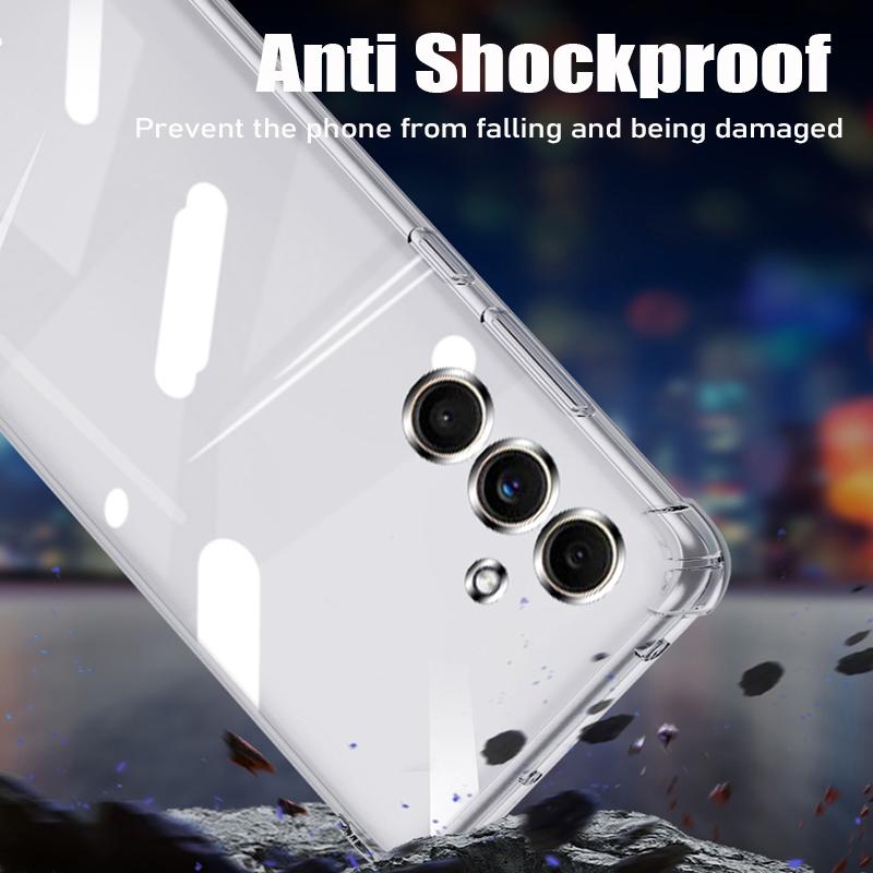 Przezroczyste Etui Na Telefon Dla Samsung Galaxy S25 S24 S22 Ultra S23 Plus Fe Silikonowe Miękkie Etui Dla Samsung A16 A26 A36 A56 A55 A35 A15 A54