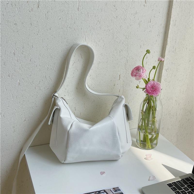 

Сумки Сумки через плече Жіночі великої місткості з відчуттям високого класу, універсальні, нішевого дизайну, сумки на плече, Модні сумки з м якої шкіри для щоденного використання білий
