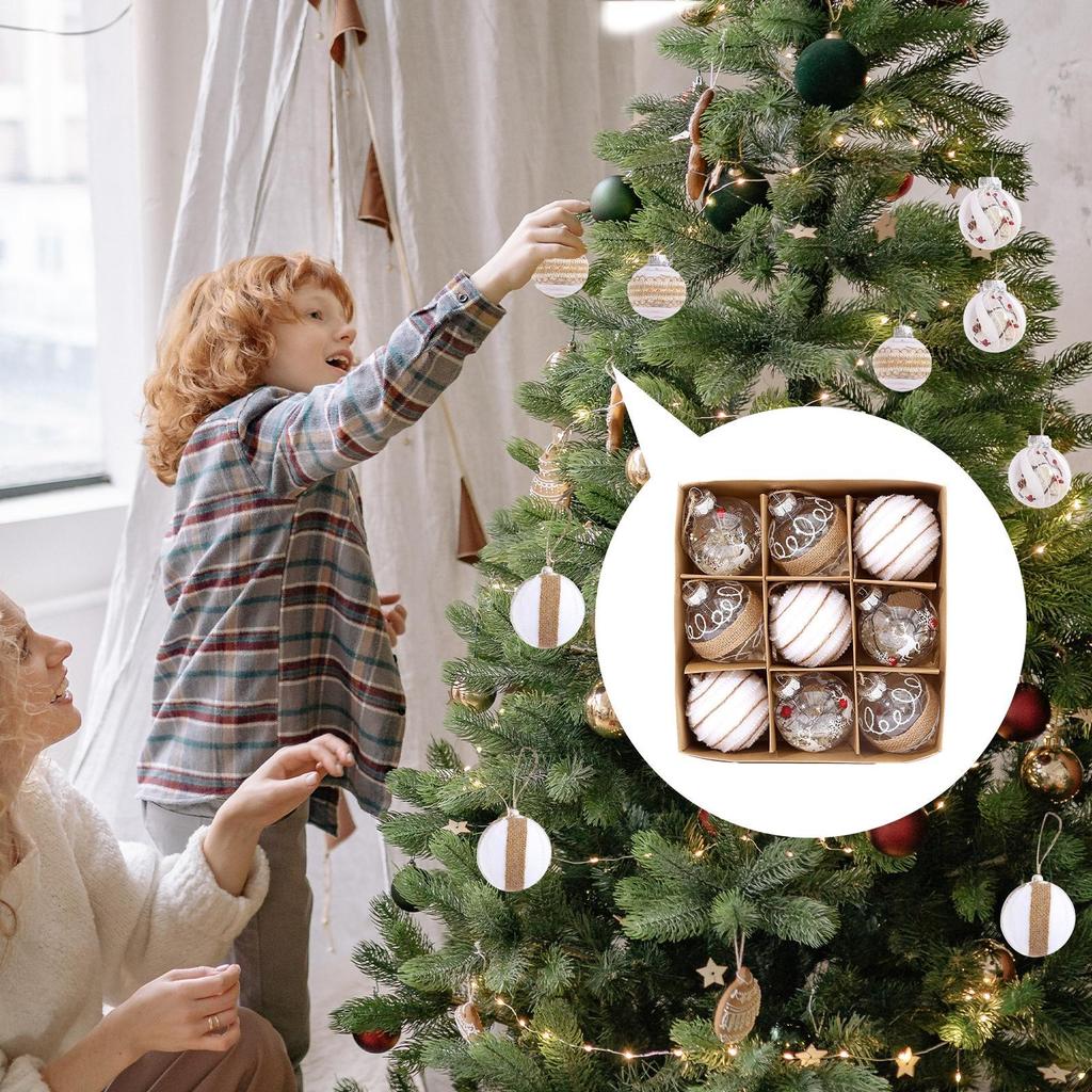 Christmas Tree Balls Ornaments 9 Pieces Seasonal Decorations Shatterproof Baubles Christmas Tree Decorations For Home Winter