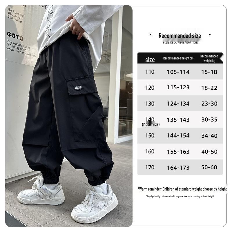 

2025 Весенние уличные водонепроницаемые мальчиковые брюки-карго для альпинизма 140 cm