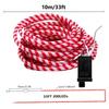 33FT LED Zuckerstangen-Lichterkette Wasserdicht für den Außenbereich Kupferdraht Zuckerstangen-Muster Lichterkette 8 Modi Weihnachtsfeier Dekorationslichter