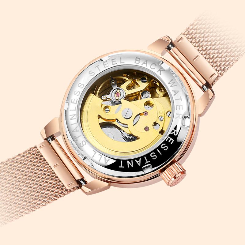 ORKINA Ladies Automatic Mechanical Watch Luxury Brand Women Wristwatch Fashion Skeleton Clock Senhoras Assistir Reloj Mujer 2022