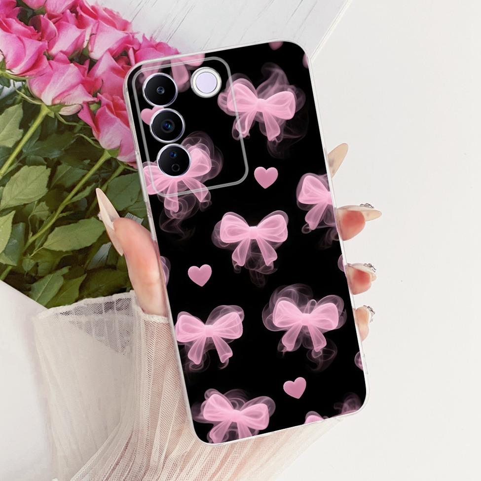 Transparent Cover For Vivo S16e 5G Case V2239A Cute Cat Fashion Butterfly Funny Painted Casing For VivoS16e 5G