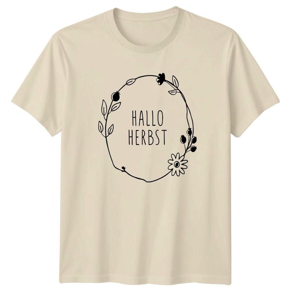 Hallo Herbst Unisexs TShirt Autumn Nature Birthday Gift For Her