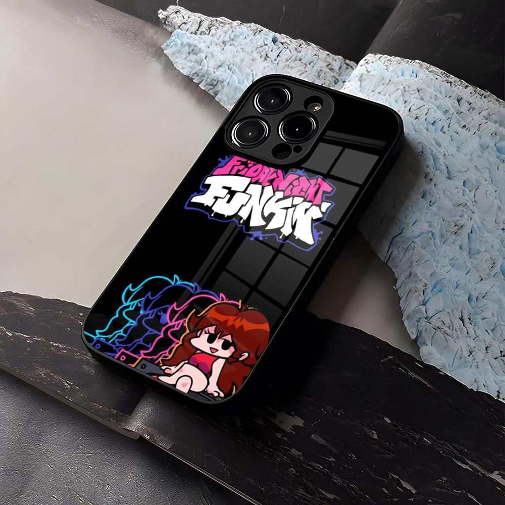 FridayS Night Funkin Game Phone Case Tempered Glass For IPhone 16 13 14 12 15 11 Pro Max Plus Mini X XR SE2020 Coque