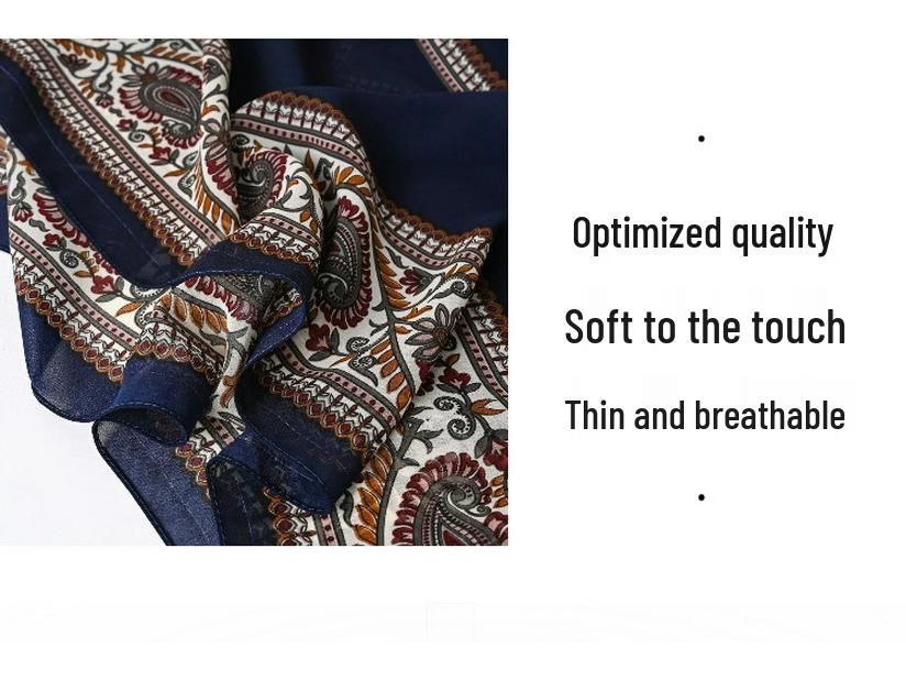 Damenmode 130x130 Seidenähnlicher Gaze Quadratischer Schal Stola - High-End, Leichtgewicht, Langer Schal