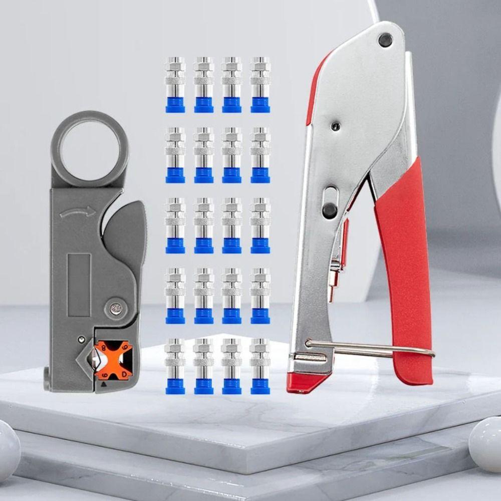 Wear-Resistant Wire Stripper Tools Set Carbon Steel Crimping Pliers Coax Cable Crimper  CATV