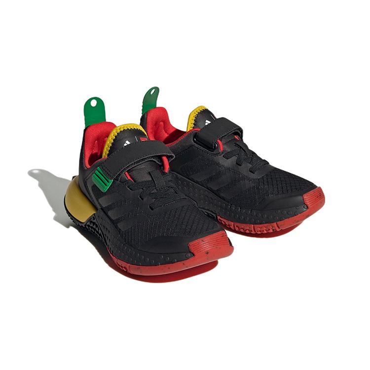 New LEGO x Adidas Lego Sport Dna Anti Slip Wear Resistant Low Top Kids Lifestyle Shoes Black Yellow Kids' HQ1311
