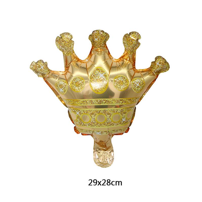 

3Pcs Birthday Party Decoration Wedding Bar Storefront Decoration Large Golden Crown Aluminum Film Balloon