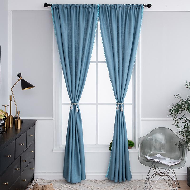 

Гостиная Спальня Инженерное дело Улучшение дома Занавеска Готовый Оконный Экран 100*130 синий