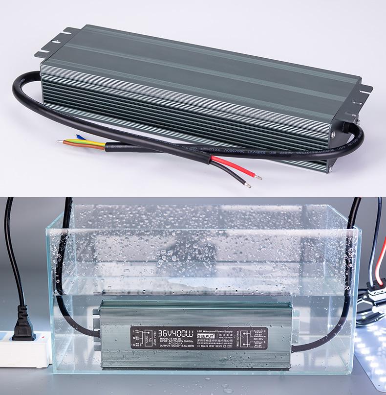 IP67 Waterproof LED Power Supply: 220V to 36V/48V DC Transformer, 350W/400W Atomizer