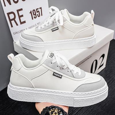Pantofi de Primăvară Noi Sport și Casual cu Talpă Groasă Pantofi pentru Bărbați Piele Versatil Pantofi Trendy pentru Studenți Pantofi Albi pentru Bărbați