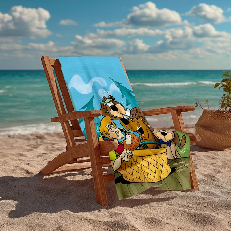 Yogi Bear Show Fashion Beach Towel: Ideal for Summer Adventures Soft, absorbent and quick drying suitable for swimming and bathing
