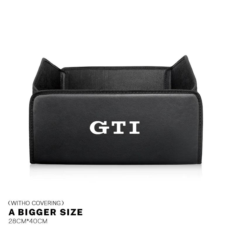 Car Trunk Storage Box Leather Sundries Organizer Travel Bag For VW R Line GTI Polo Golf Passat CC Tiguan Arteon Touareg Scirocco
