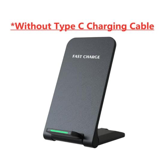 

60 Вт Бездротова зарядка Швидка зарядка Док-станція Підставка-тримач для телефону Пад Для телефону 14 13 12 11 чорний