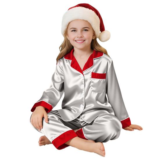 Family Christmas Pajamas Matching Sets 2 Pieces Parent-child Outfits Cozy Breathable Pjs Outfits Christmas Themed Costumes for Family