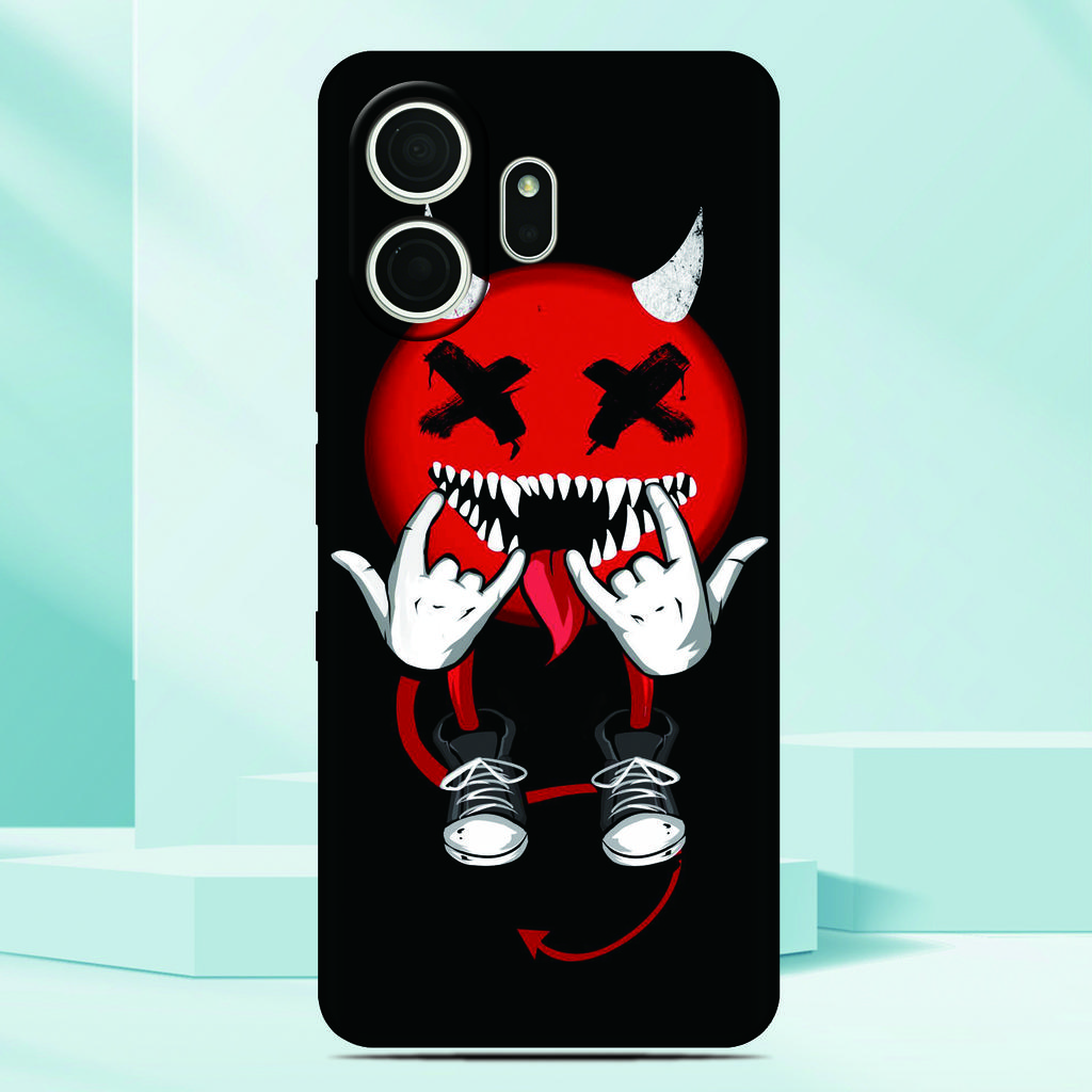 Anime Bad Boy Devil Phone Case For TCL NxtPaper 70 Pro 5G Painted TPU Black Back Cover Soft Silicone Funda Screen Protector Film