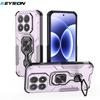 KEYSION Shockproof Armor Case for Xiaomi 17 Soft Silicone+PC Upright Metal Live Ring Stand Phone Back Cover for Xiaomi 17
