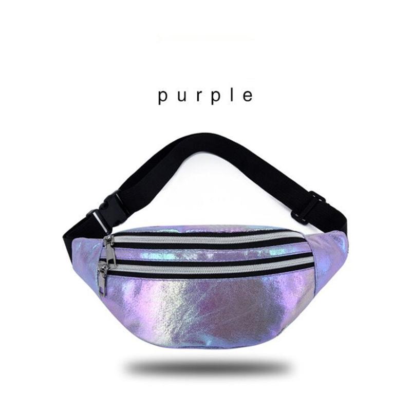 Fashion Laser belt bag, Women Trendy Zipper Front Waist Bag with Adjustable Strap Bum Bag belt bag