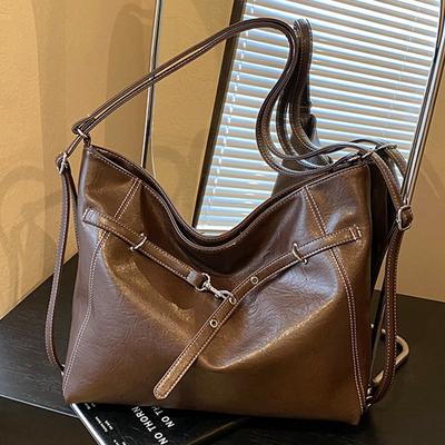 Borsa Retro di Grande Capacità, Zaino da Pendolare, Borsa a Spalla Singola alla Moda e Versatile