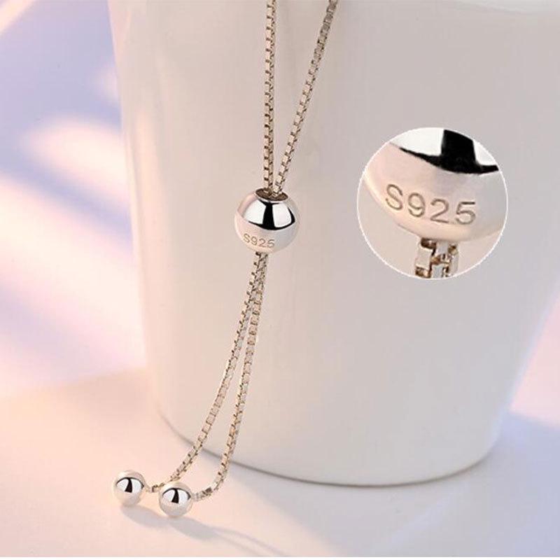 S925 Silver Zircon Bracelet: Adjustable Korean & Japanese Style with Round Beads for Women.
