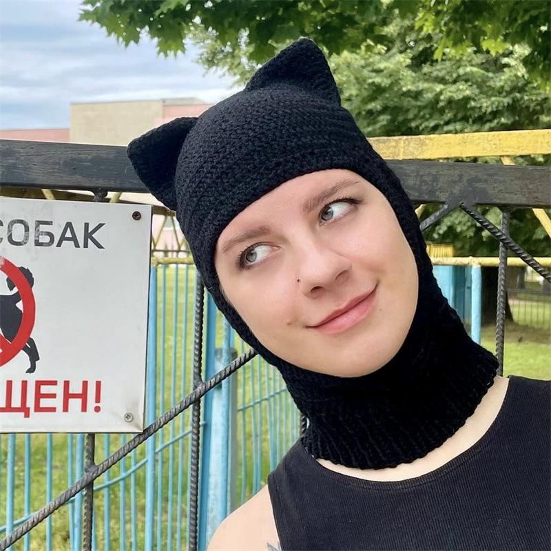 New Handmade Crocheted Round-eared Bear Hat, Fashionable and Versatile Photo Artifact, Children's Hat