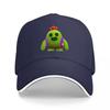 Green Cactus Warrior Character Baseball Cap with Red Hair and Purple Armor Design for Adults Casual Wear