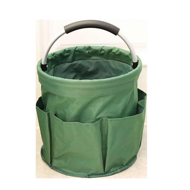 

Foldable Multi-functional Storage Basket for Camping, Bathroom, or Picnic - Shower Organizer and Tool Carrier. зелёный