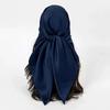 90X90 Satin Silk Scarf Hijab Solid Women Shiny Square Wrap Shawl Head Neck Cover Plain Hair Tie Band Beach Hijab Female Foulard