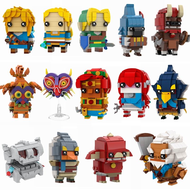 Buildmoc Wild Breath Link Skull Kid Kass Lynel Chest Vaatis Urbosas Figures Building Blocks Toys for Children Gifts