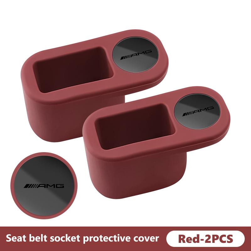 For AMG Car Seat Belt Buckle Anchor Socket Anti-collision Protect Cover Mercedes Benz CITAN VITO SPRINTER CLS SLK W202 W203 W204