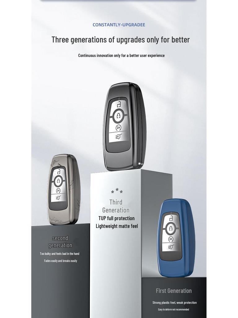 Ford Key Shell Cover: Fits Mondeo, Edge, Focus, Everest, Equinox