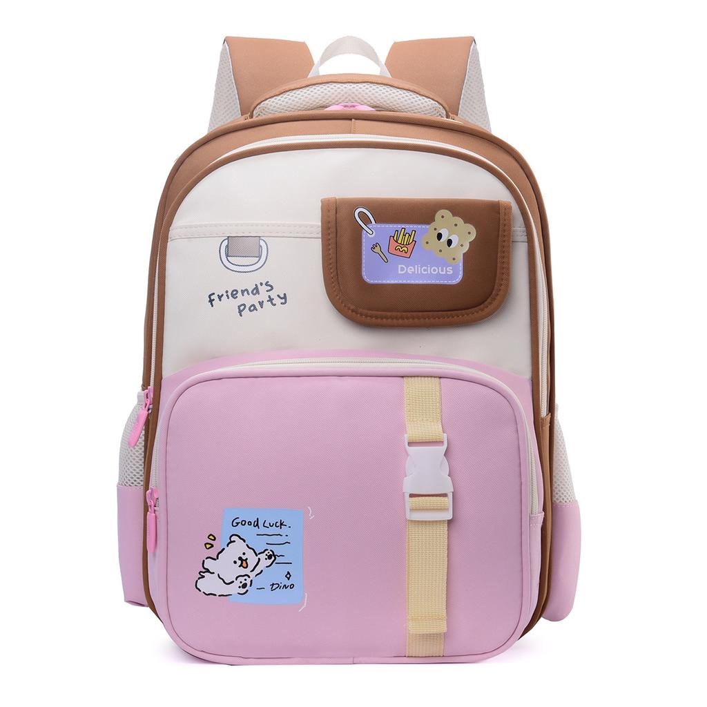 Elementary school bag, light burden reduction spine protection backpack, multi-compartment large-capacity children's schoolbag