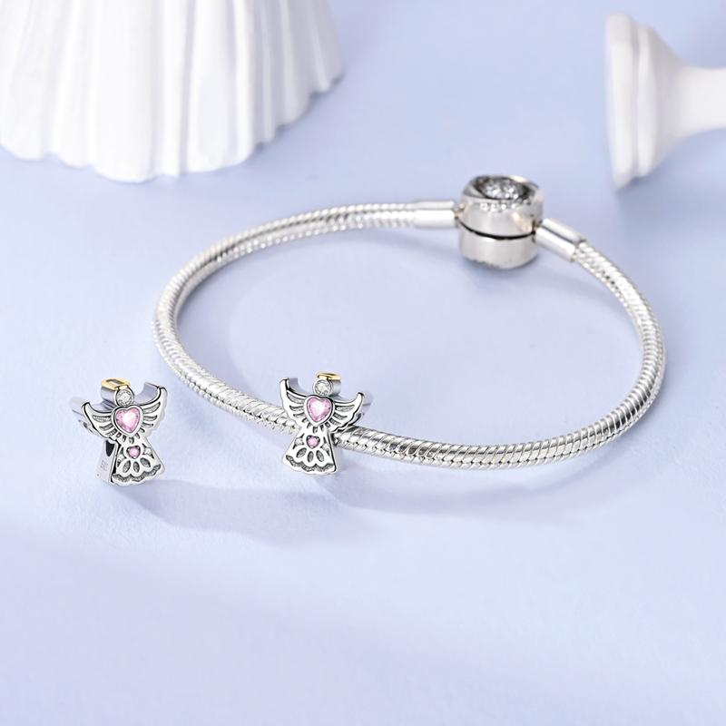 Charms Copper Angel Prayer Cross Bible Series Charms Beads Fit 3Mm Original Bracelets Diy Easter Jewelry Gifts