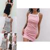 Women Casual Sexy Summer Dress Sleeveless Strap Short Slim Cotton Blend Style