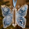 Transparenter Acryl-Weihnachtsanhänger Geldhalter-Schmuckstück, Bargeld-Hänge-Dekoration mit Vintage-Feiertags-Überraschung Schmetterlingsdruck, Partyzubehör