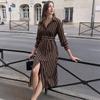 Autumn New Striped Dress Temperament Commuter Shirt Long Dress, Hot-selling Simple Long Dress