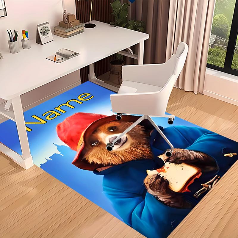 Custom personalization Paddington Bear Print Area Rug - Soft, Washable Non-Slip Indoor Mat,Living Room,Home&Office Decorative Rug