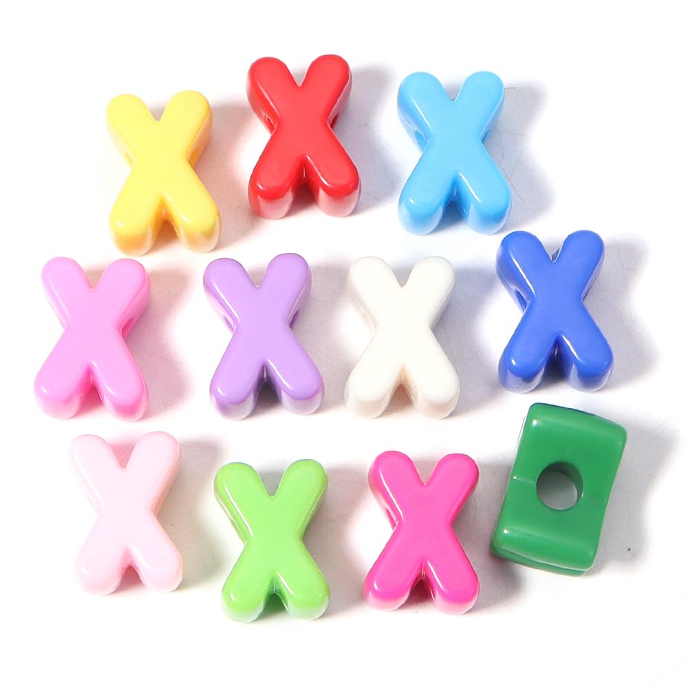 10pcs A-Z Letter Beads Acrylic Alphabet Beads Largr Size Loose Beads  For Jewelry Making DIY Keychain Phone Chain Accessories
